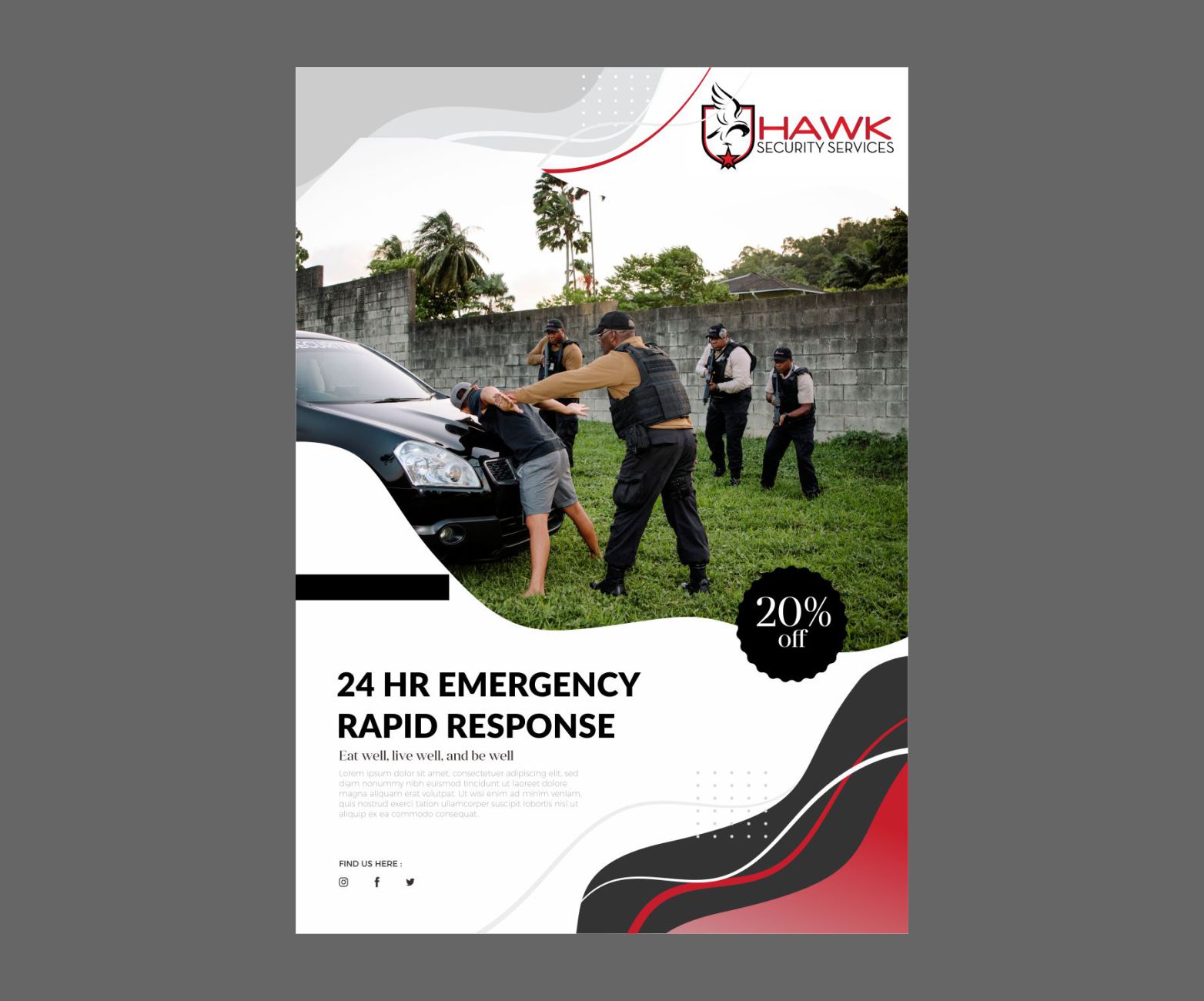 Flyer Design by bujanganss for Hawk Security Services Ltd.  | Design #25759638
