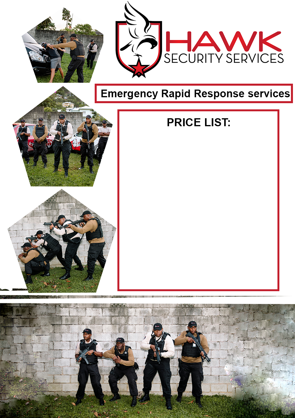 Flyer Design by Vogue6 for Hawk Security Services Ltd.  | Design #25757355