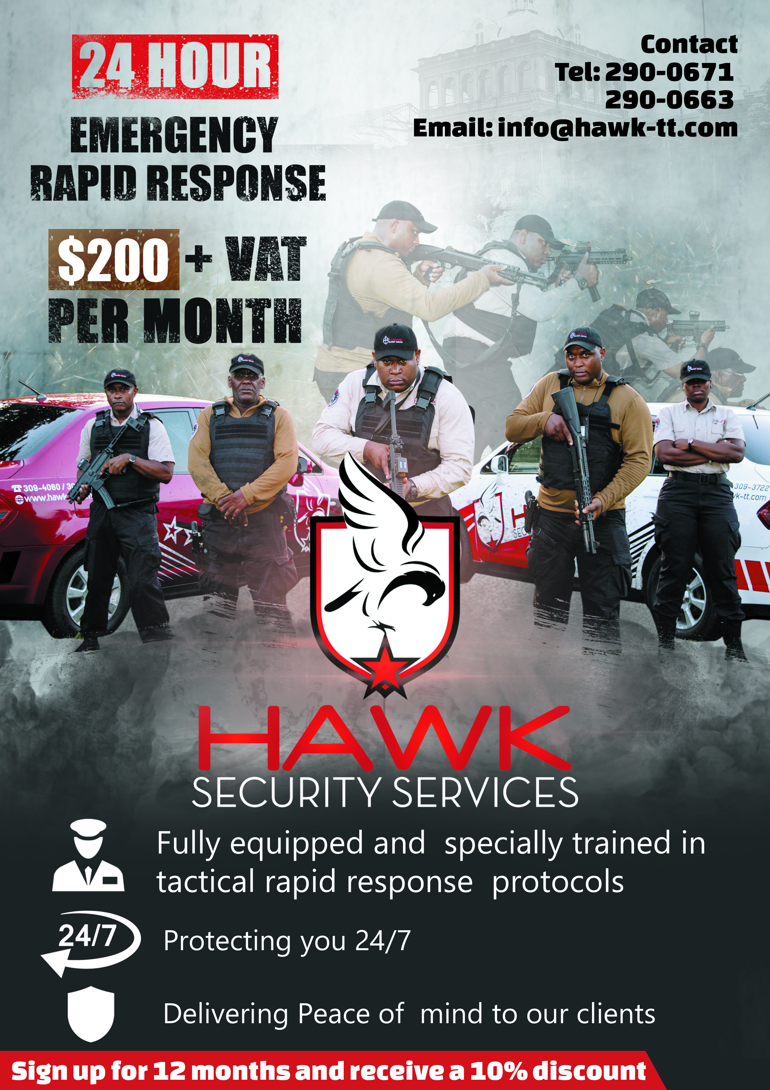Diseño de Flyer por ramesh.lakruwan 2 para Hawk Security Services Ltd.  | Diseño #25761435