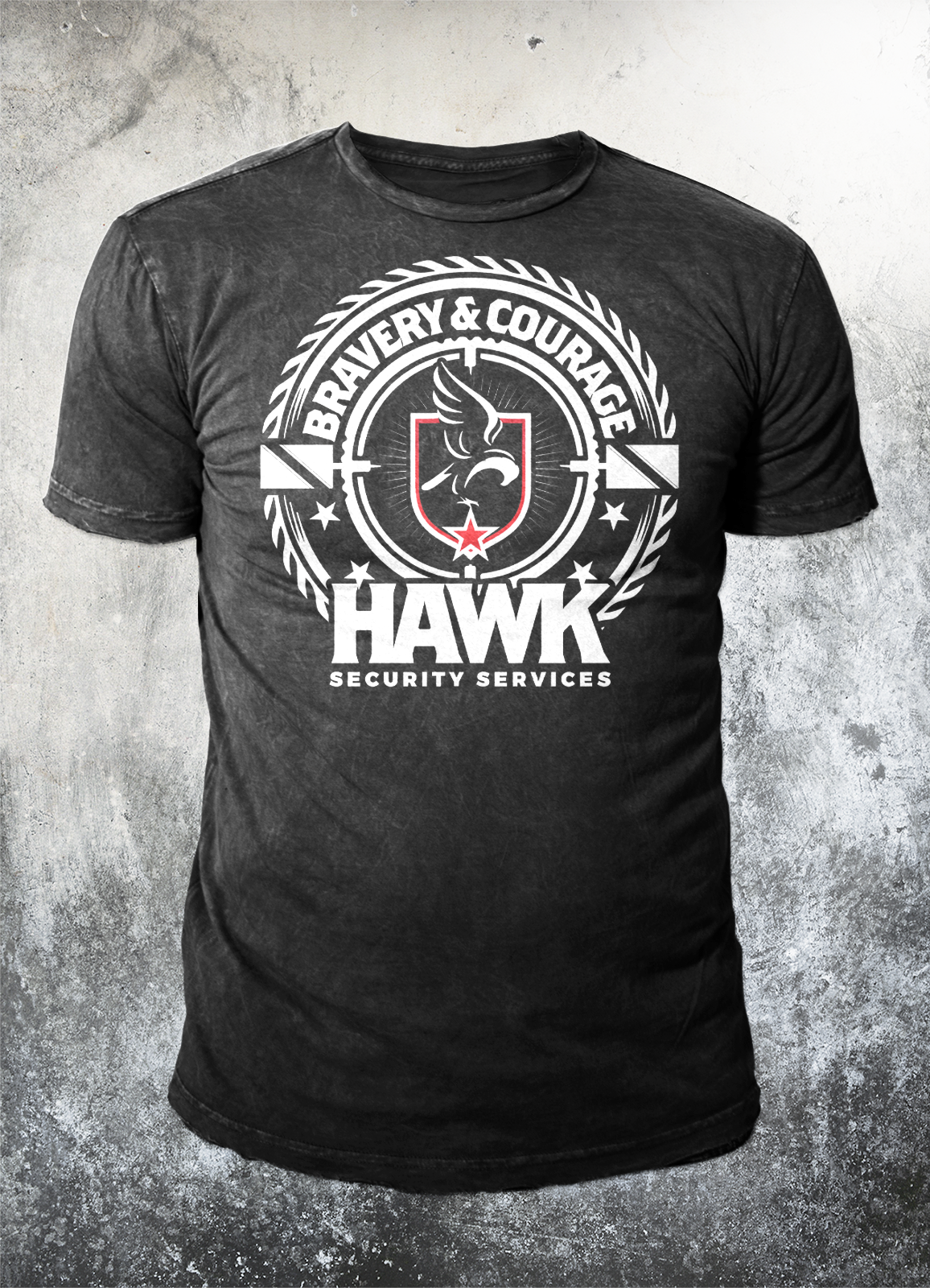 T-shirt Design by badpixelarts for Hawk Security Services Ltd.  | Design #26043600