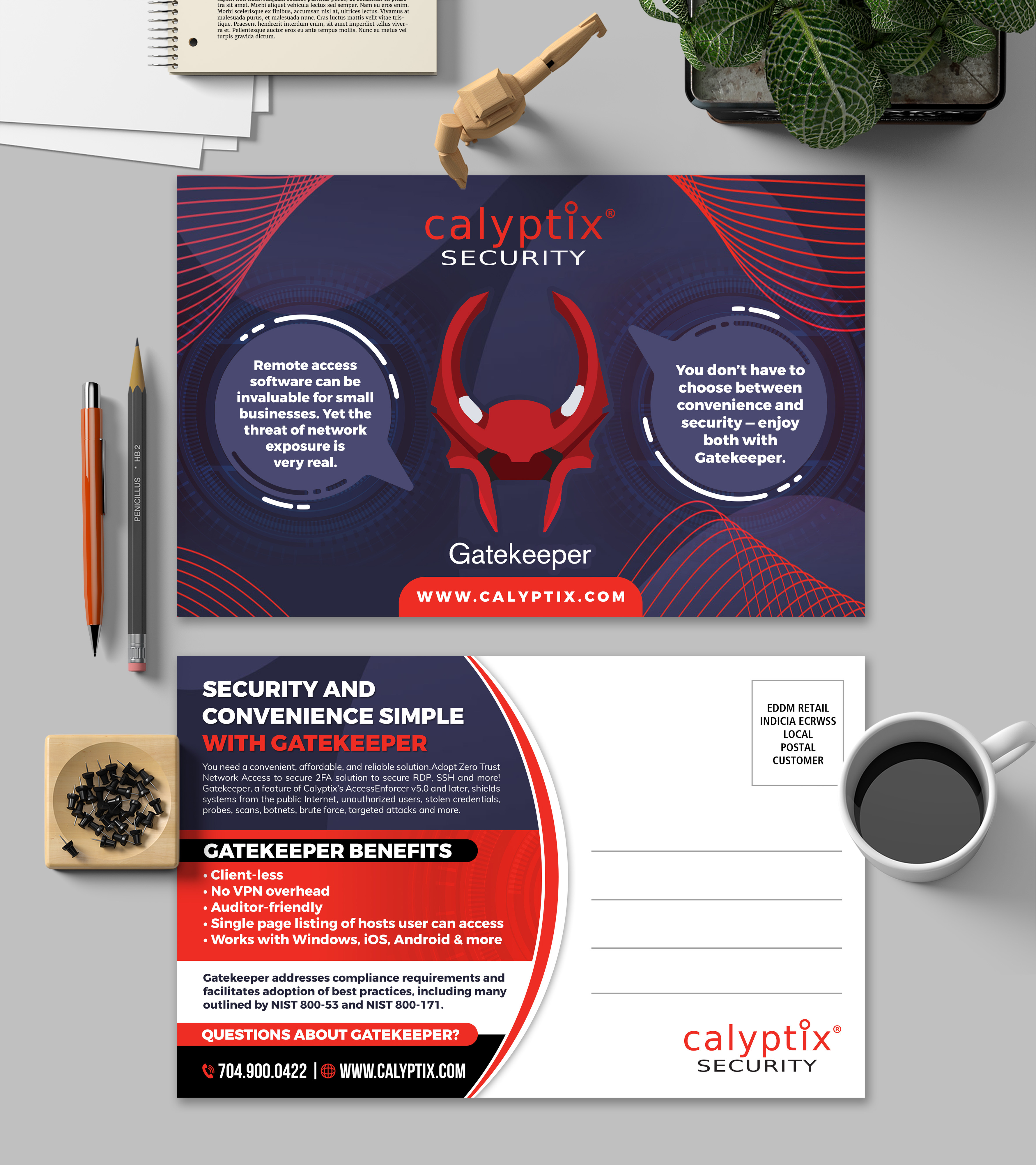 Postcard Design by SAI DESIGNS for Calyptix | Design #25763131