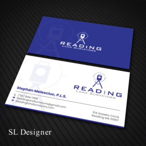 Reading Land Surveyors Business Card | Visitenkarten-Design von SL Designer