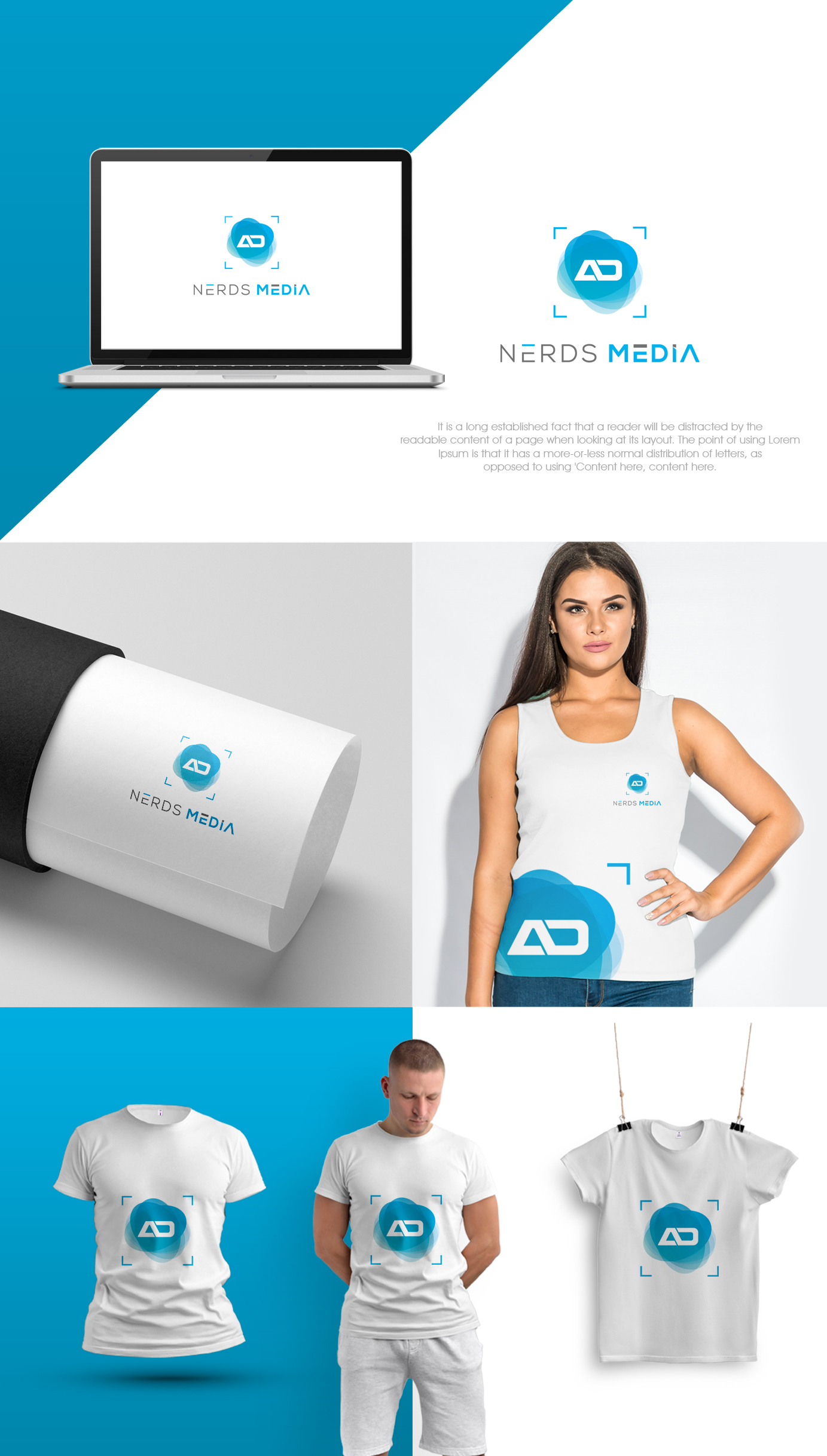 Logo Design by SL Designer for Ad Nerds Media | Design #25771221