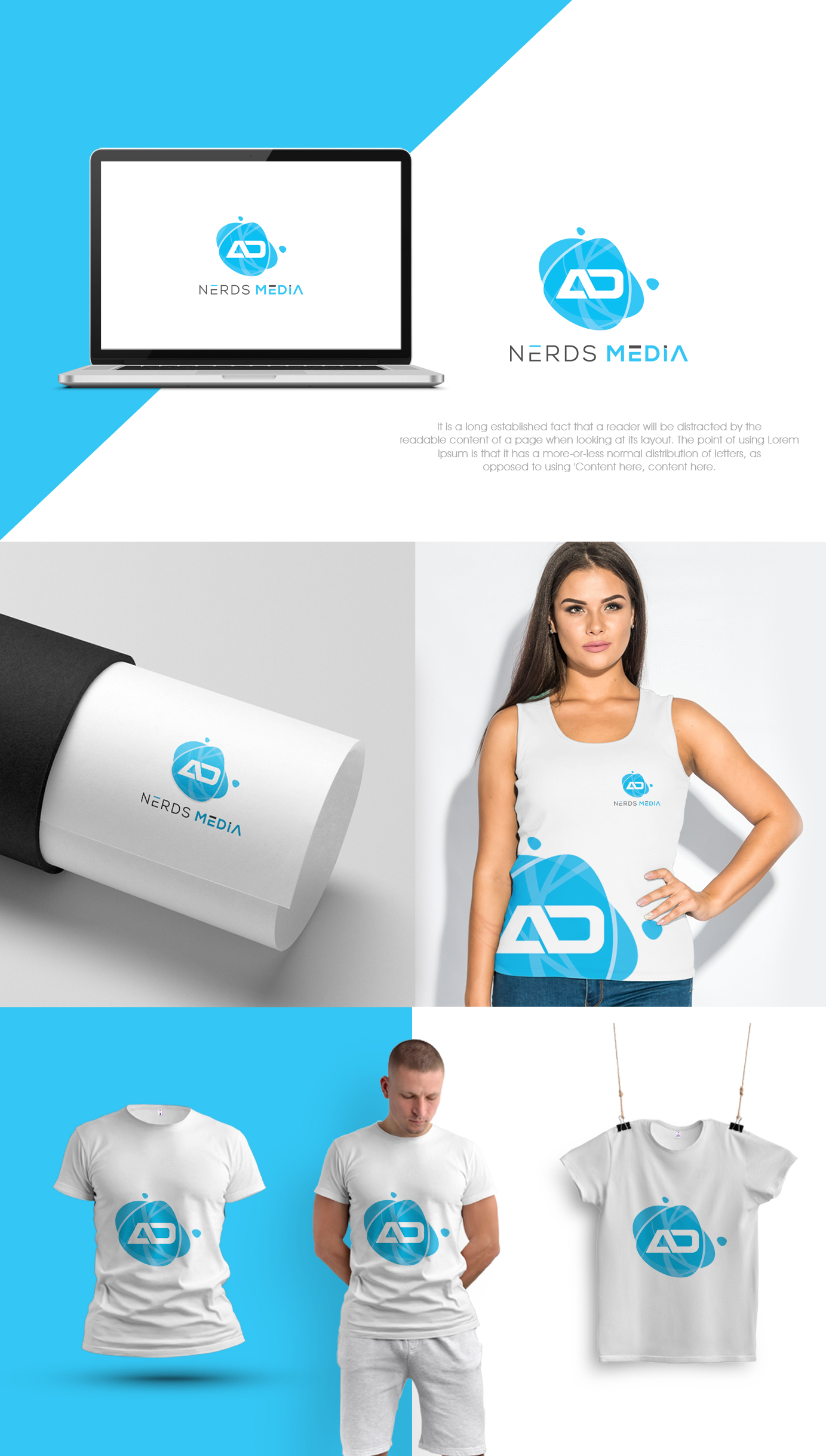 Logo Design by SL Designer for Ad Nerds Media | Design #25771222