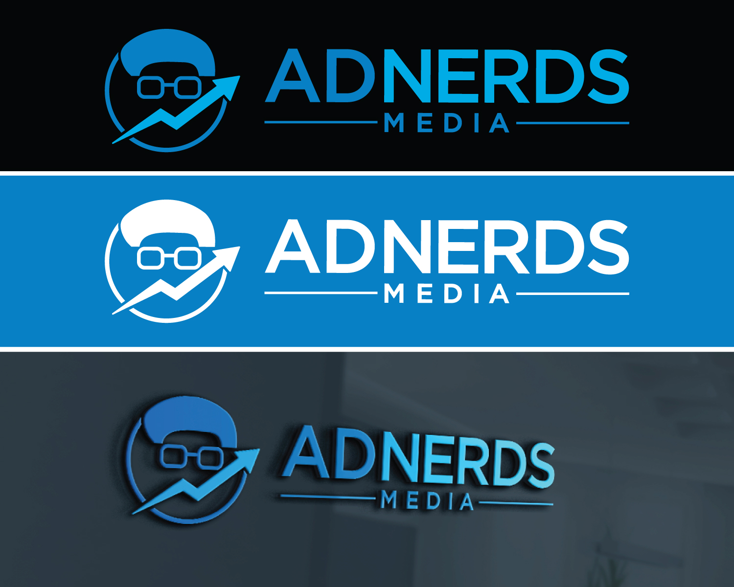 Logo Design by Atec for Ad Nerds Media | Design #25765075