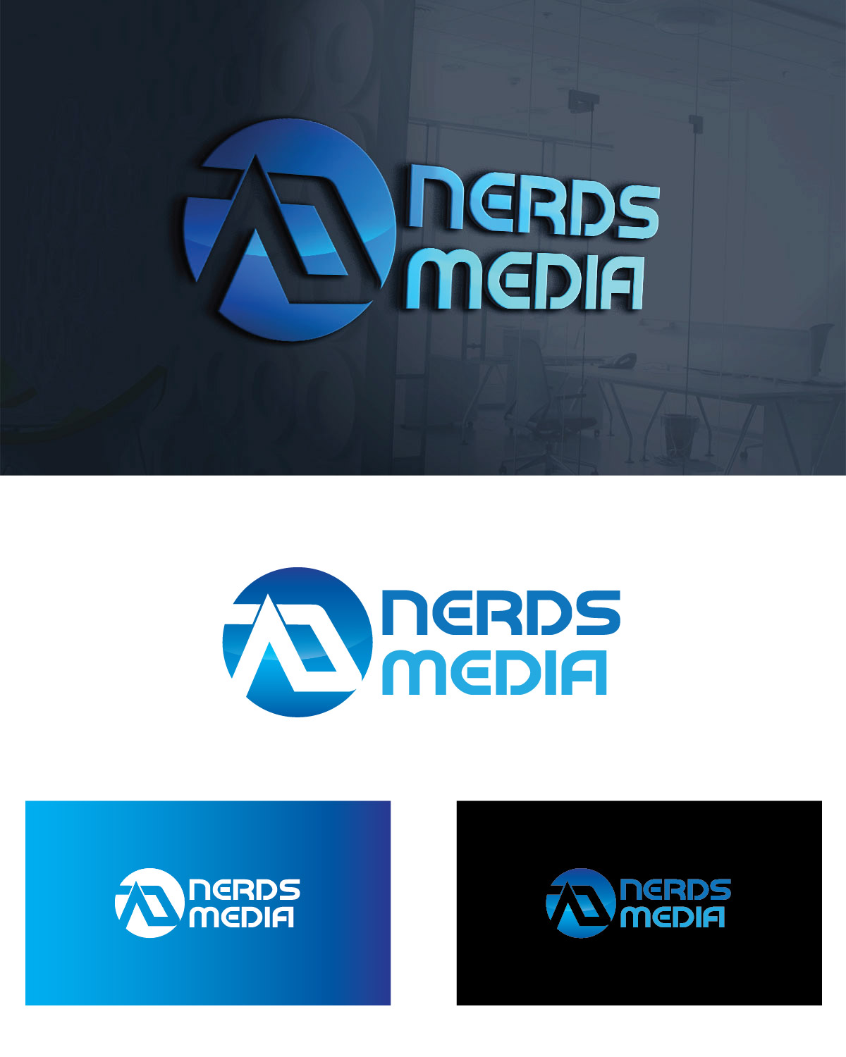 Logo Design by Isnah Logo for Ad Nerds Media | Design #25765756
