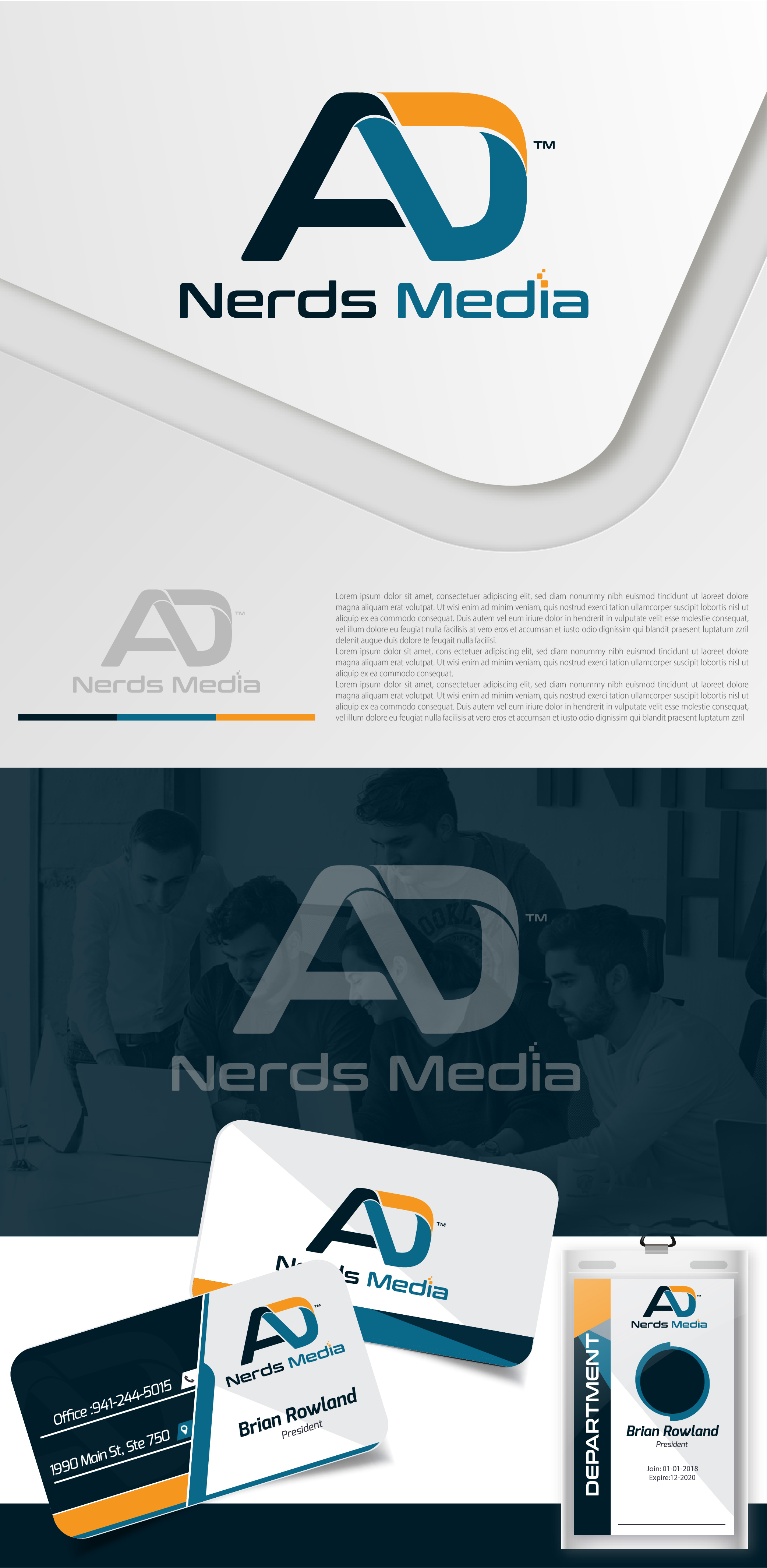 Logo Design by YERR® for Ad Nerds Media | Design #25764320