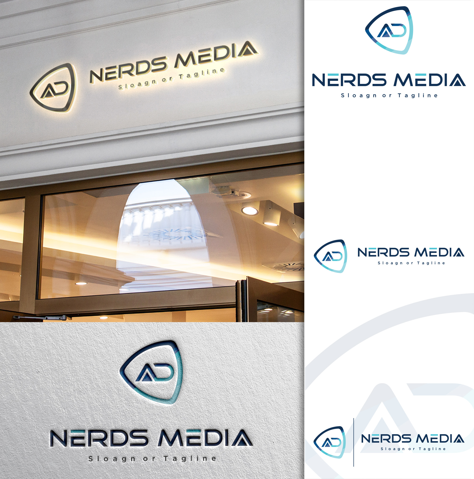 Logo Design by Natalie Eric for Ad Nerds Media | Design #25776524