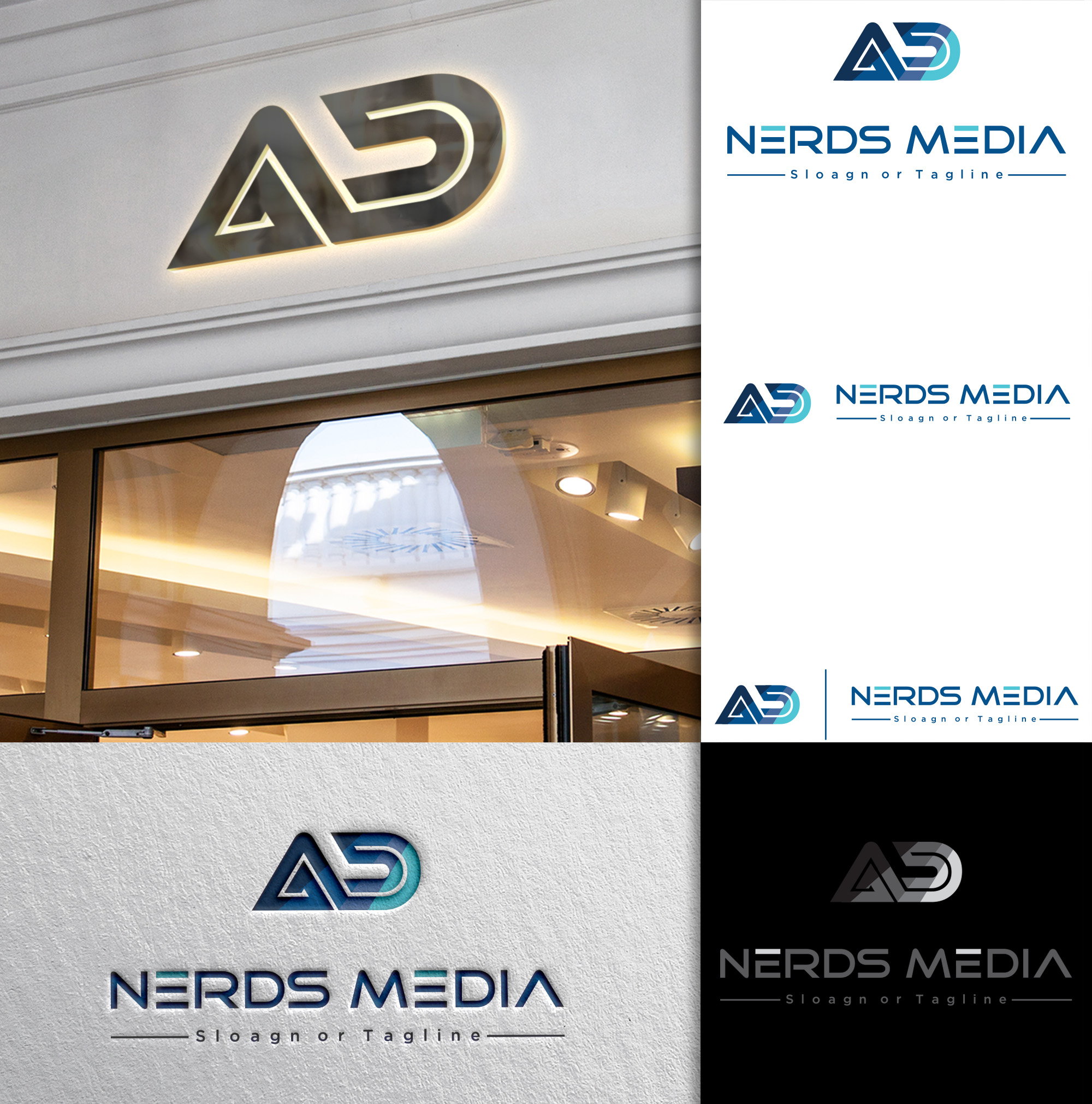 Logo Design by Natalie Eric for Ad Nerds Media | Design #25777006