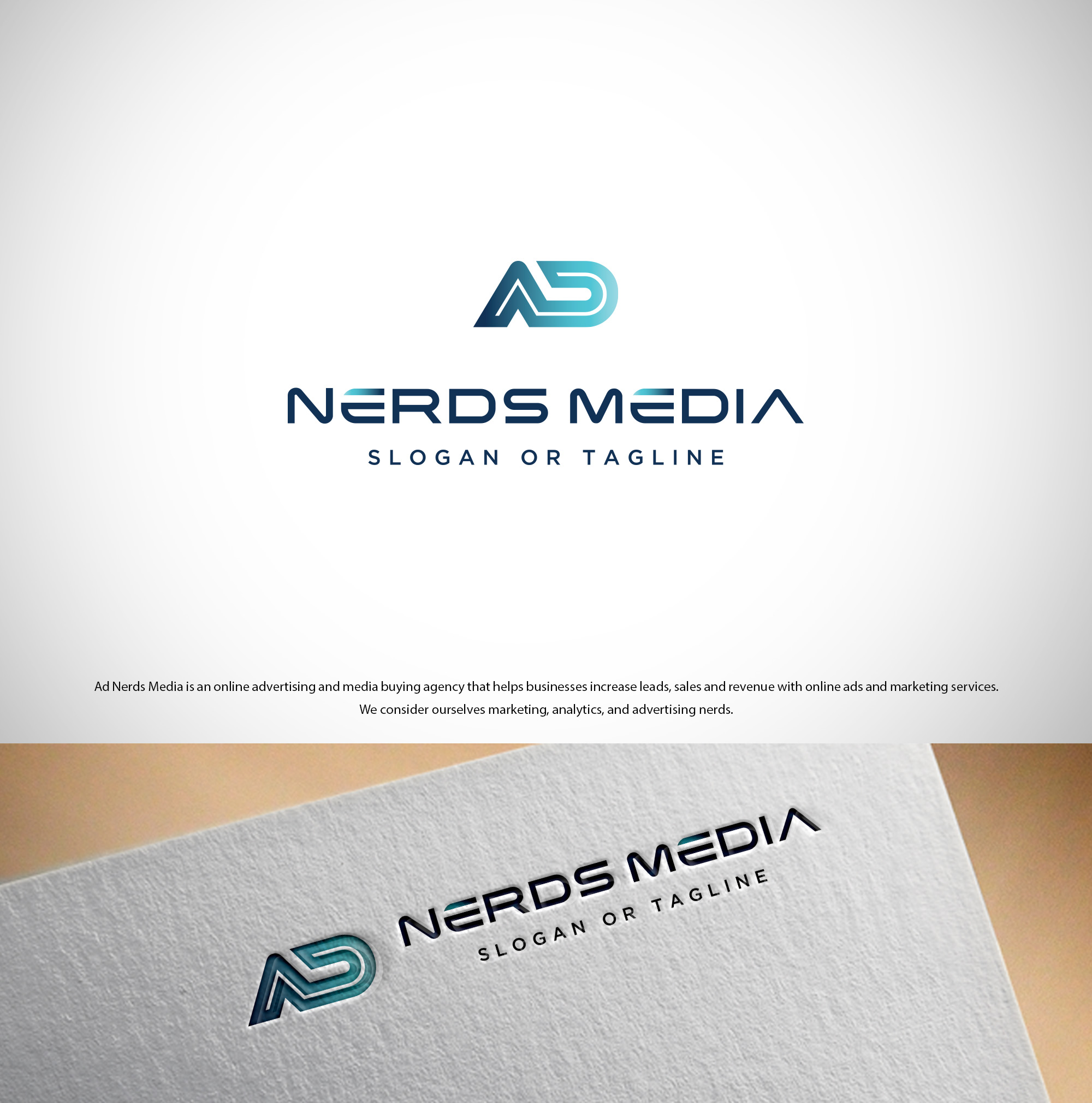 Logo Design by Natalie Eric for Ad Nerds Media | Design #25837864