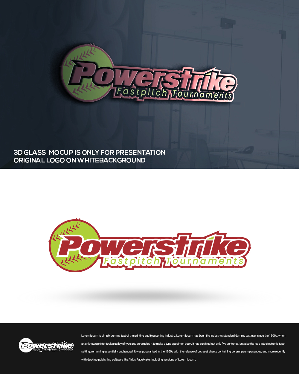 Logo Design for Powerstrike Fastpitch Tournaments by beetro 2 Design