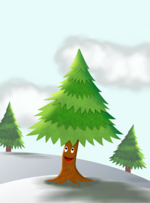 1 Tree Illustration for Children's Book Cover | Illustration Design by Wally_F
