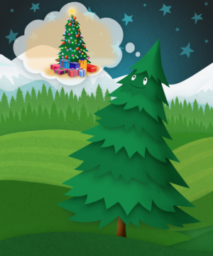 1 Tree Illustration for Children's Book Cover | Illustration Design by hektorsty