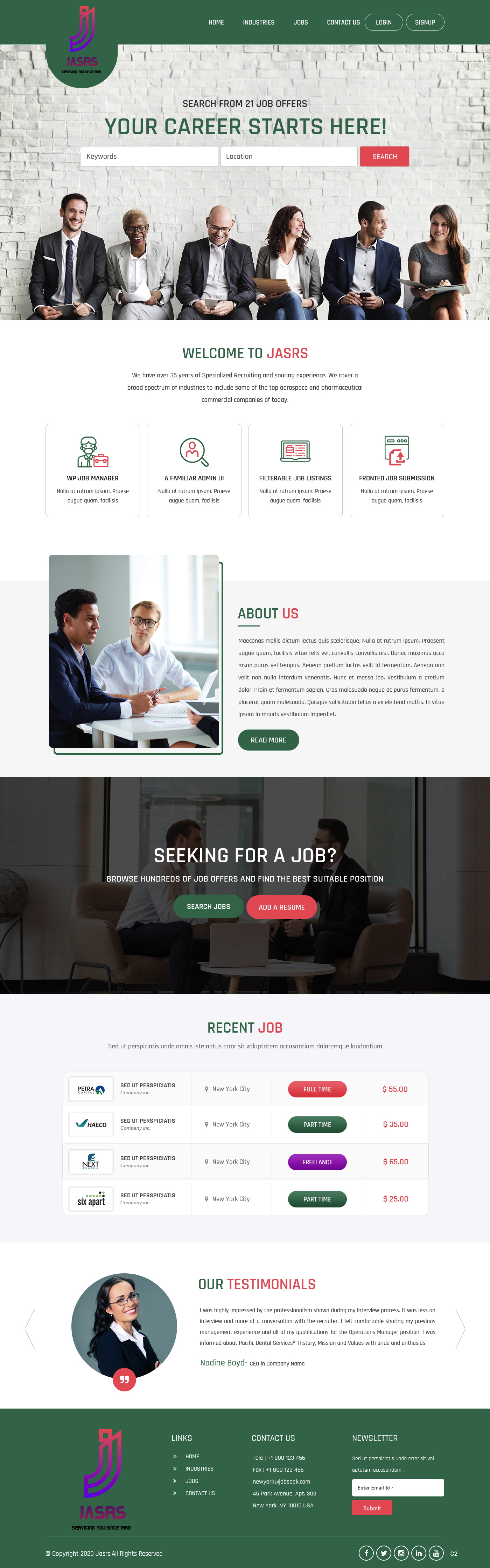 Web-Design von pb für Jobs and selective recruitng services | Design #25777045