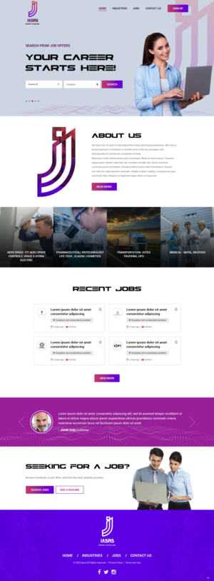 Diseño Web por pb para Jobs and selective recruitng services | Diseño: #25777046