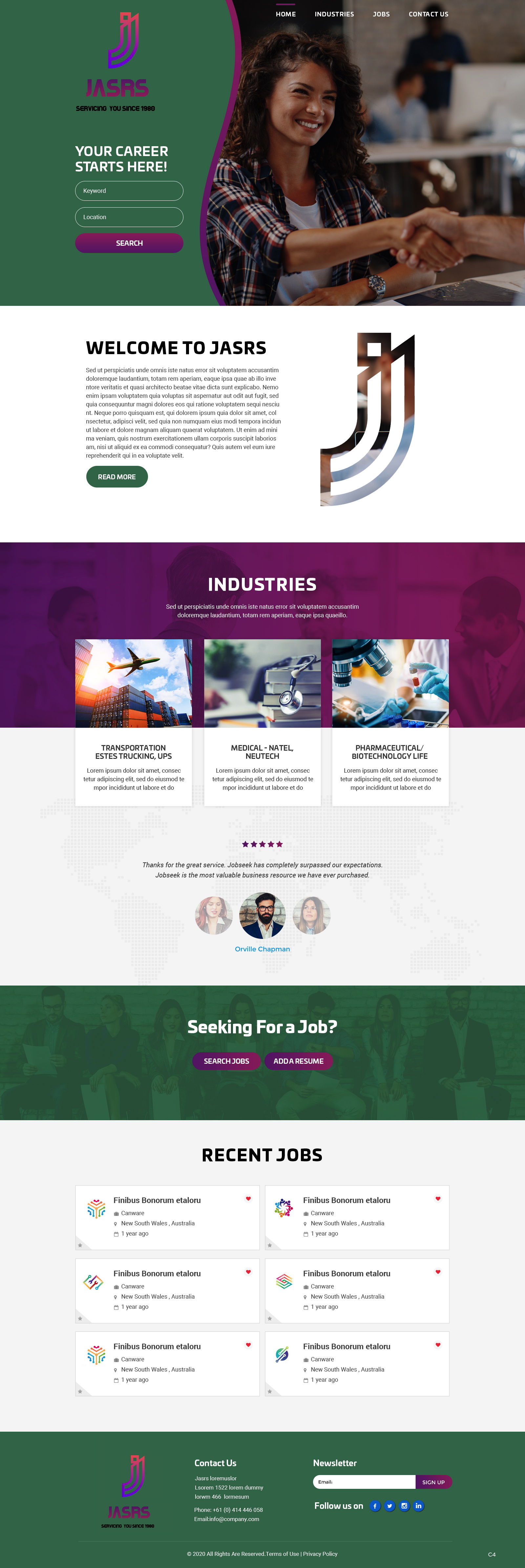 Diseño Web por pb para Jobs and selective recruitng services | Diseño #25777047