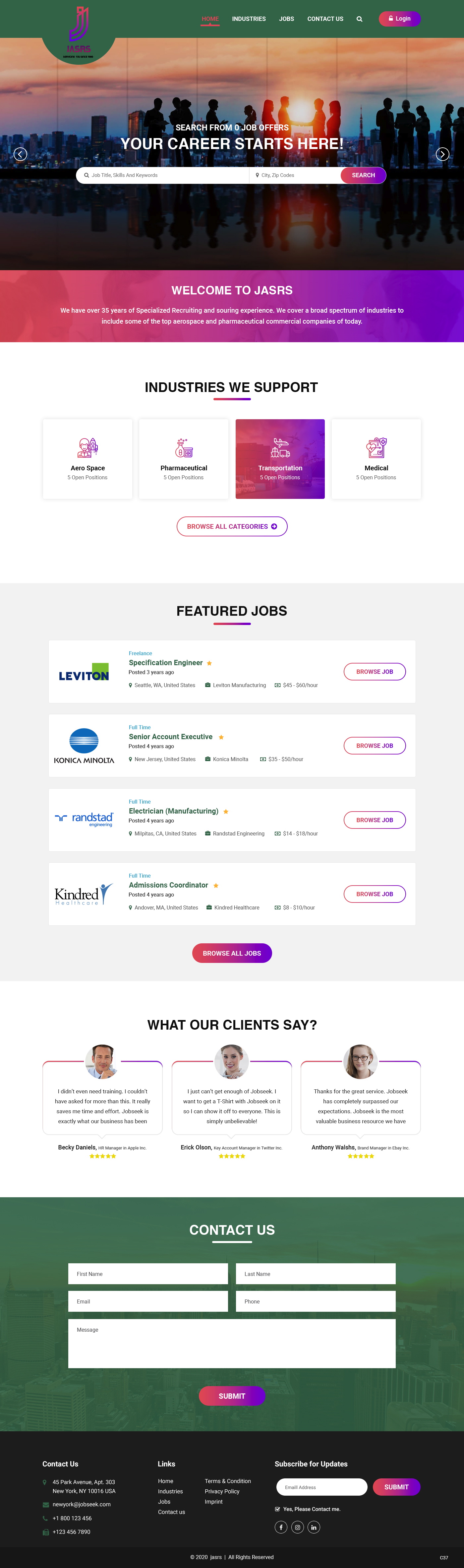 Diseño Web por pb para Jobs and selective recruitng services | Diseño #25777049