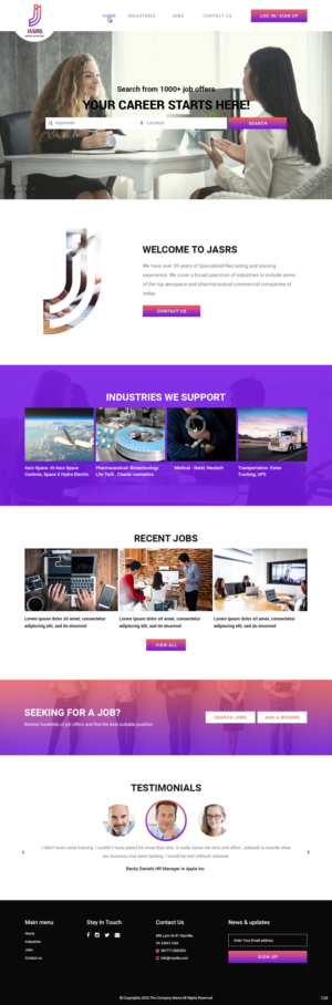 Diseño Web por pb para Jobs and selective recruitng services | Diseño: #25777050