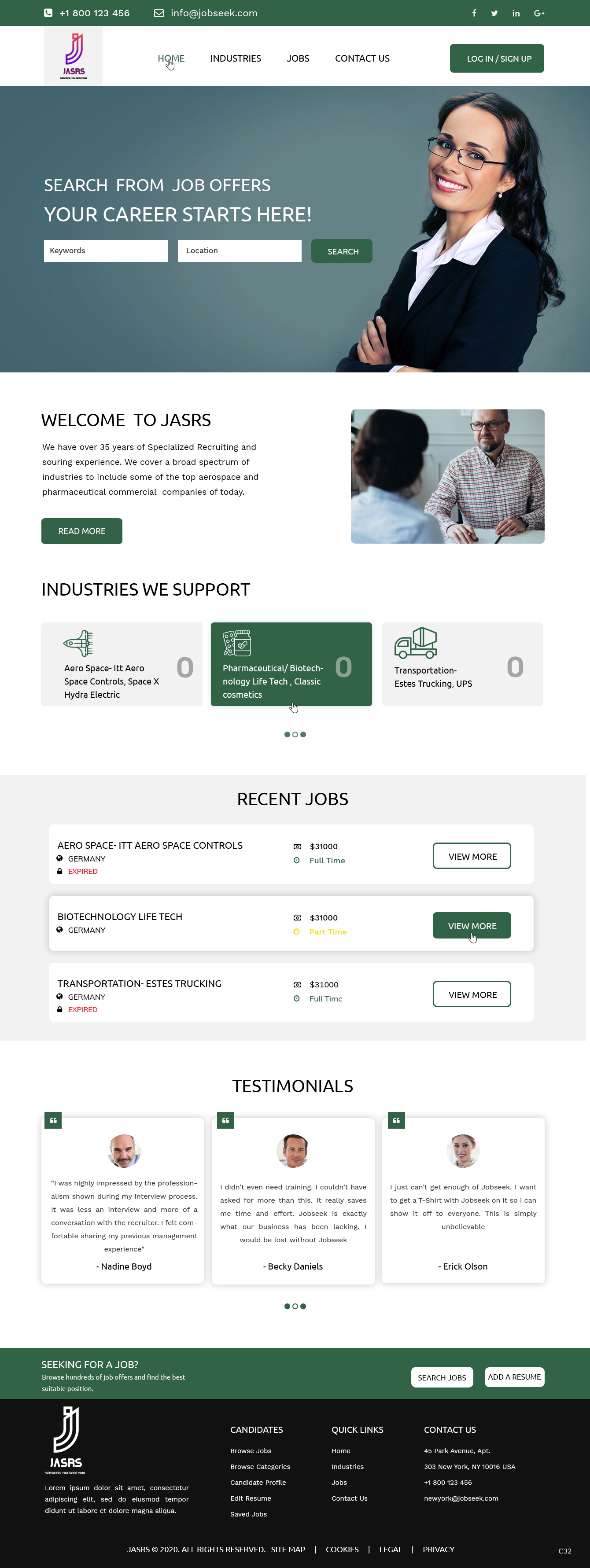 Diseño Web por pb para Jobs and selective recruitng services | Diseño #25777052