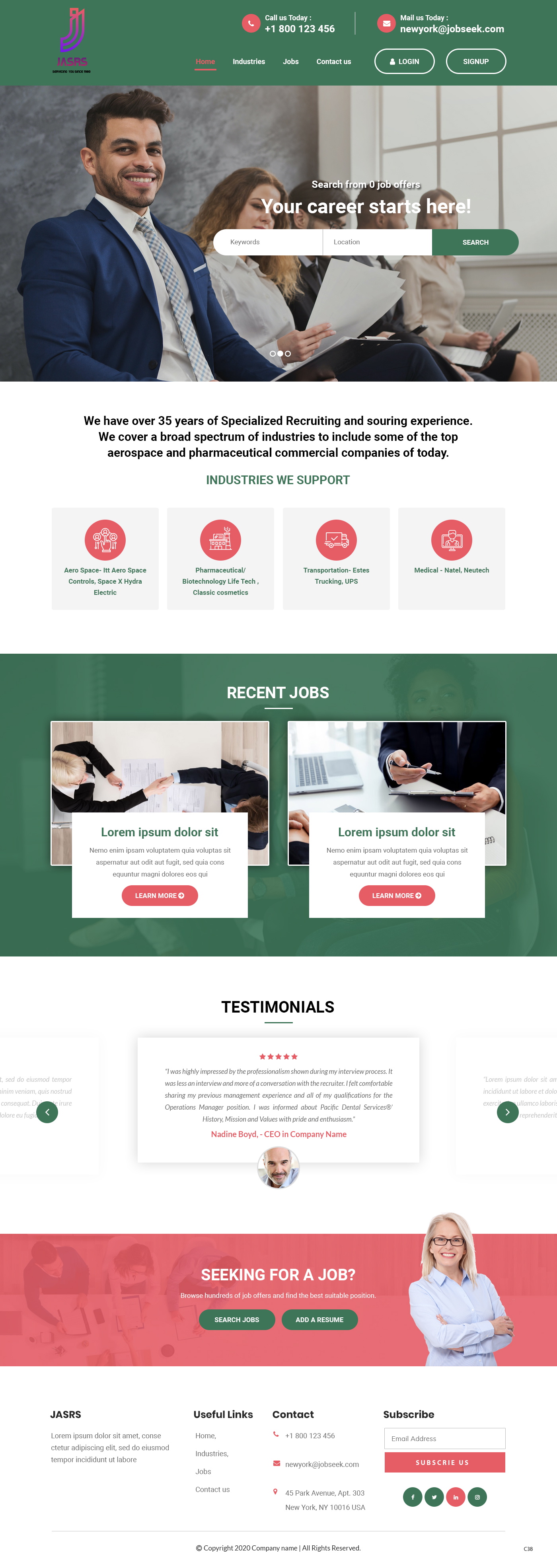 Diseño Web por pb para Jobs and selective recruitng services | Diseño #25777053