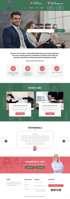 Diseño Web por pb para Jobs and selective recruitng services | Diseño: #25777053