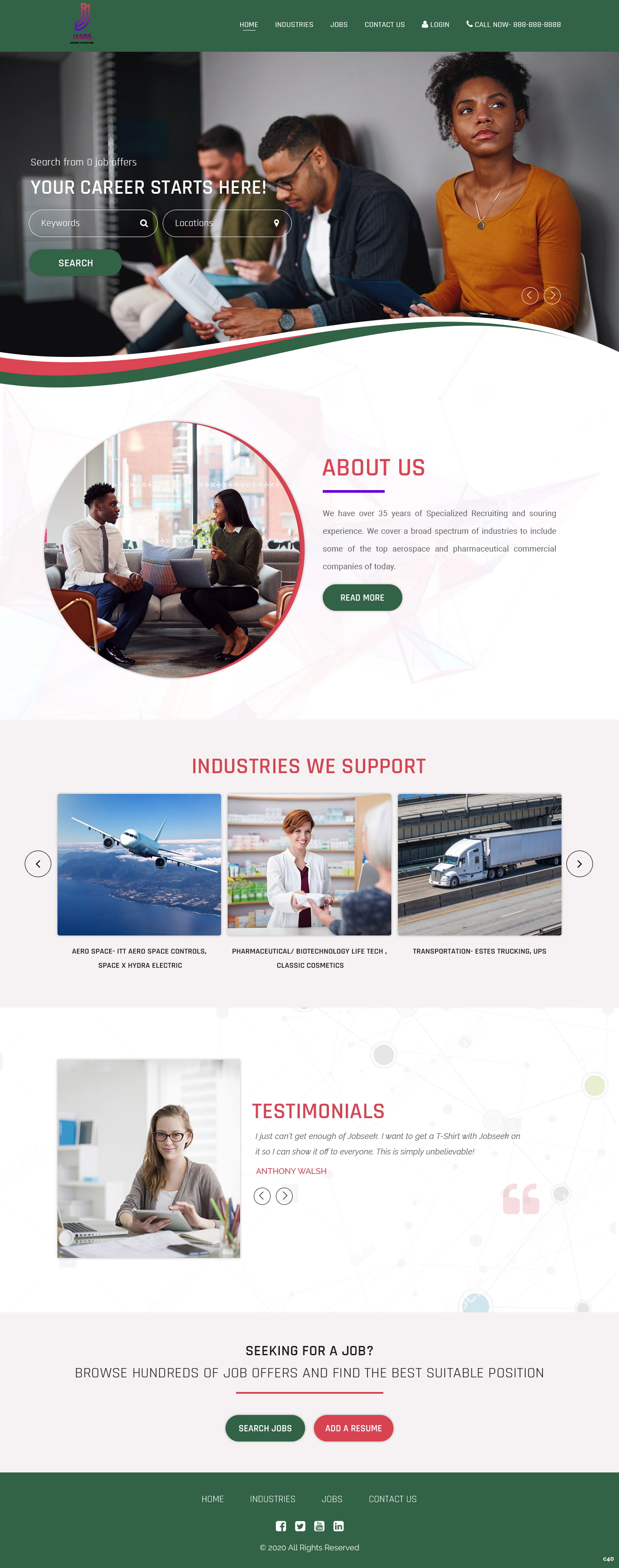 Diseño Web por pb para Jobs and selective recruitng services | Diseño #25777054