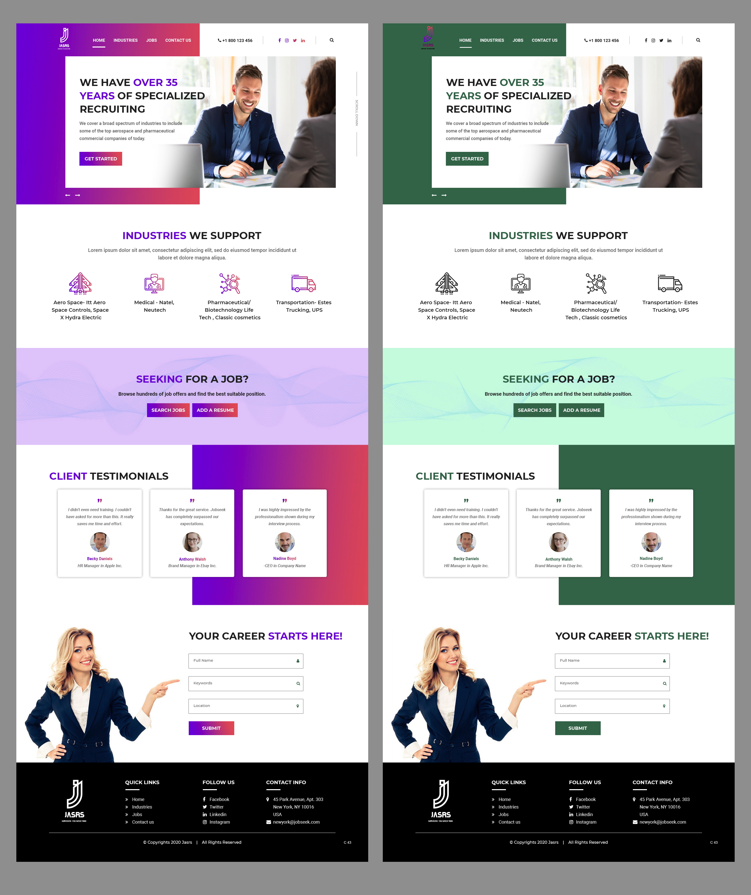 Diseño Web por pb para Jobs and selective recruitng services | Diseño #25777055
