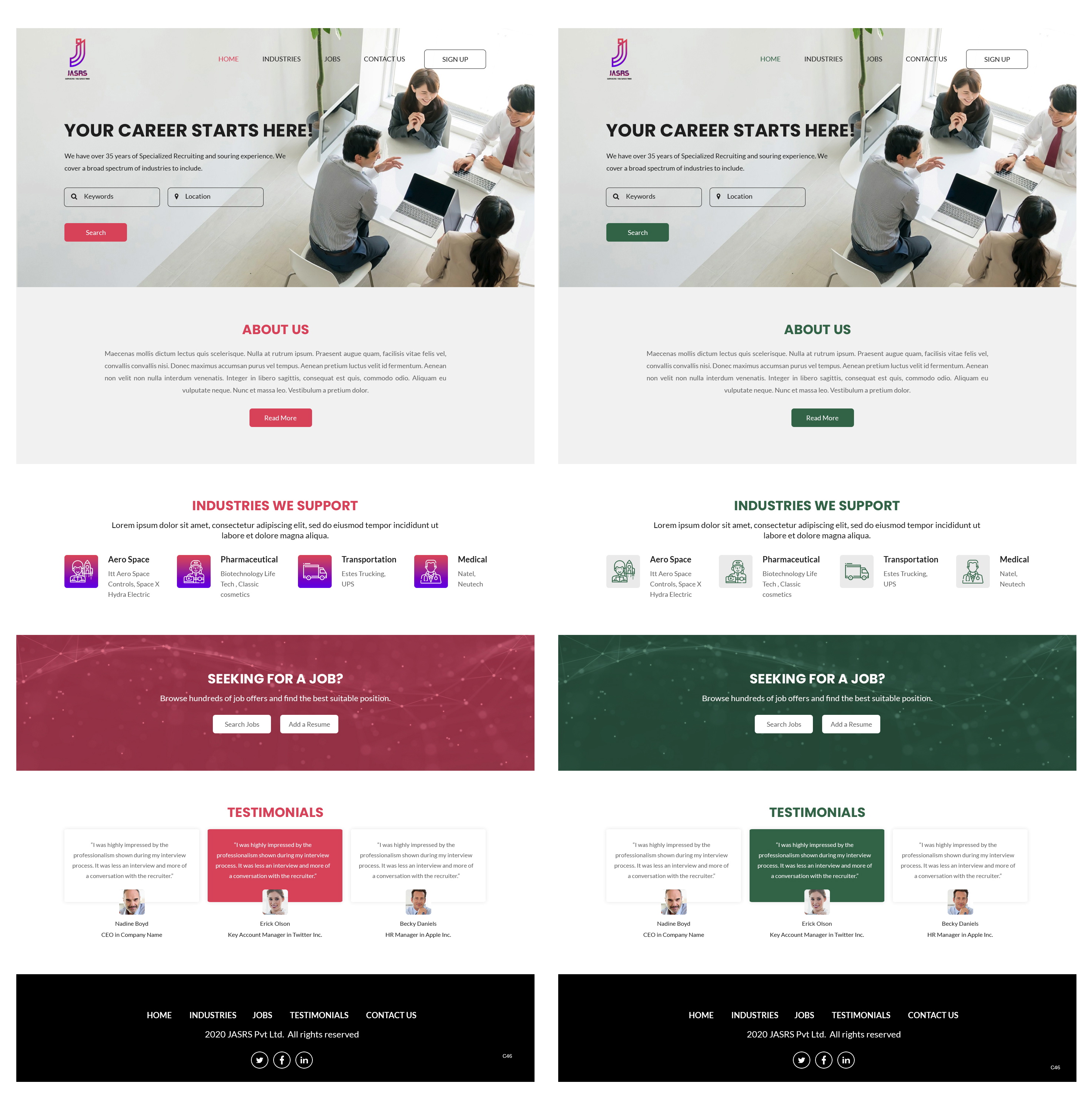 Diseño Web por pb para Jobs and selective recruitng services | Diseño #25777056