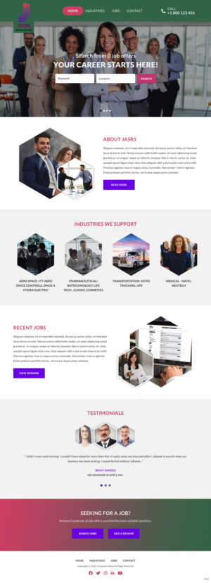 Diseño Web por pb para Jobs and selective recruitng services | Diseño: #25777060