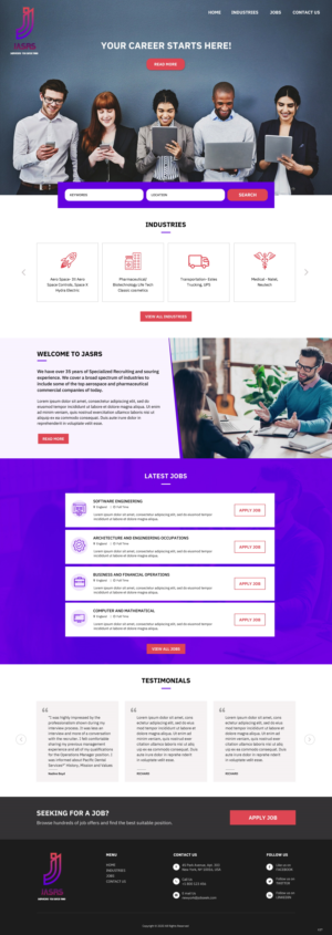 Web Design par pb pour Jobs and selective recruitng services | Design #25777061