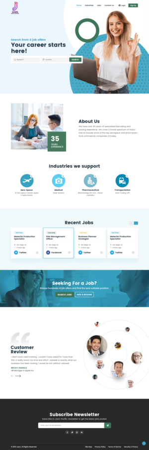 Diseño Web por nzdesigners para Jobs and selective recruitng services | Diseño: #25782077