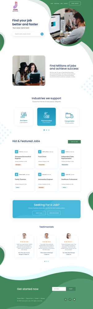 Web Design par FusionCrafts pour Jobs and selective recruitng services | Design #25777710