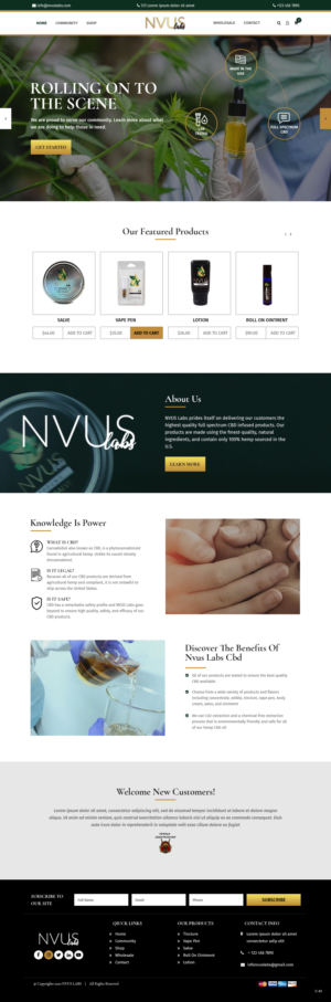 Web Design par pb pour NVUS Labs | Design : #25782292