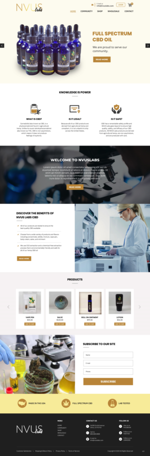 Web Design par pb pour NVUS Labs | Design : #25782299