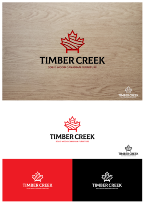 Timber Creek . Solid Wood Canadian Furniture. ??  | Logo Design by goranvisnjic82
