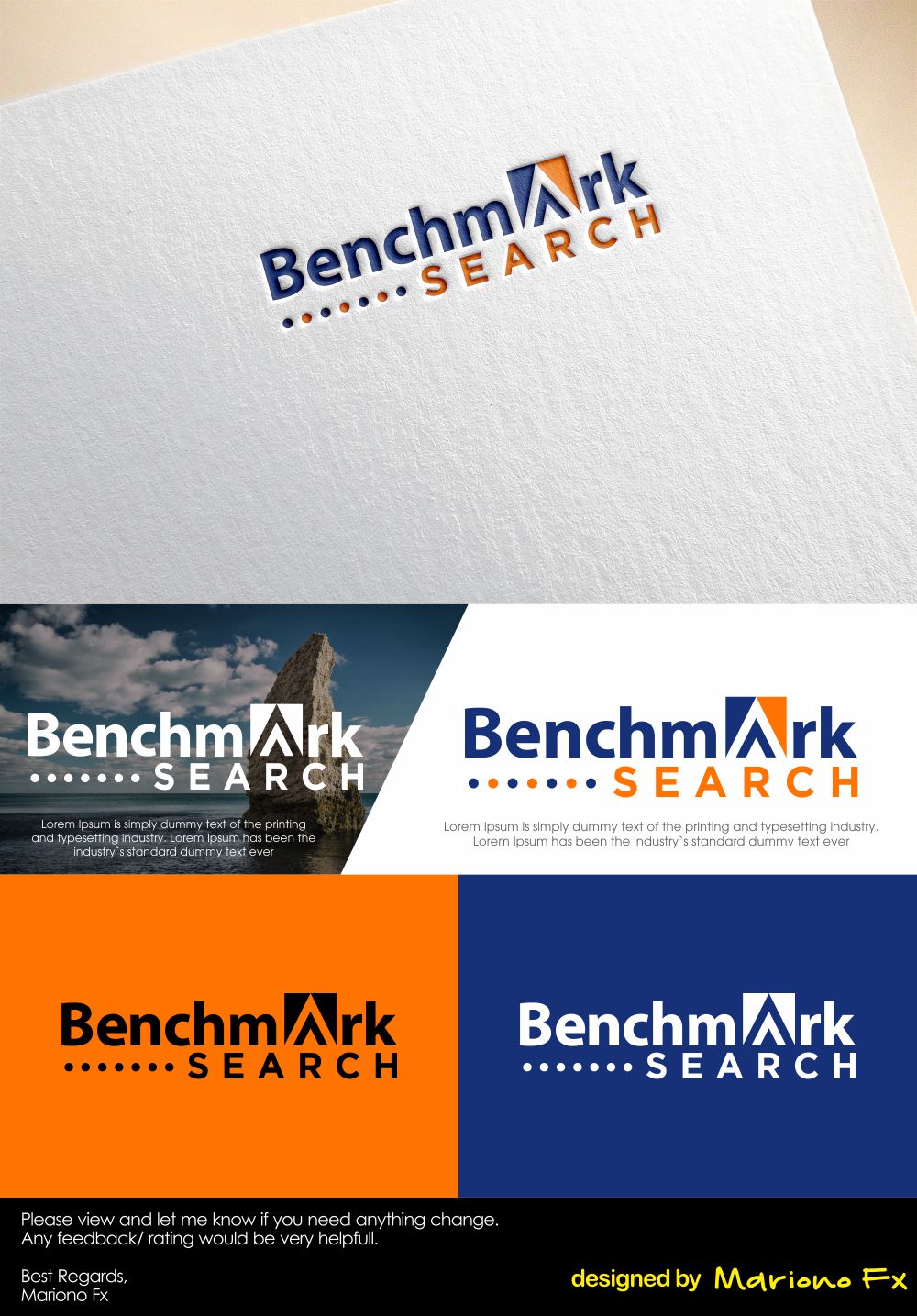 Logo Design by Mariono Fx for Benchmark Search | Design #25827899
