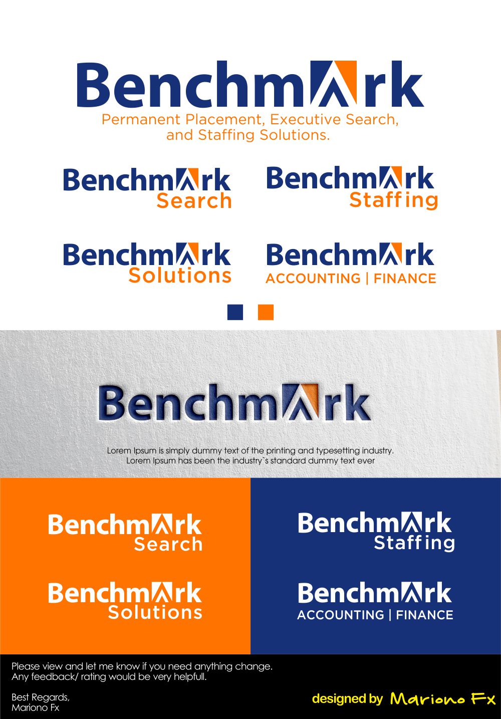 Logo Design by Mariono Fx for Benchmark Search | Design #25882493