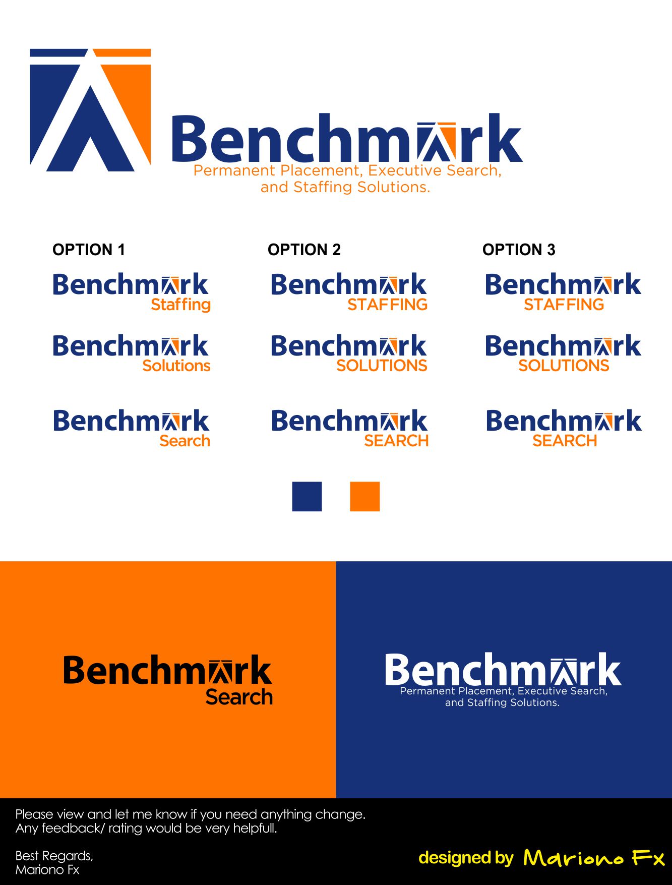 Logo Design by Mariono Fx for Benchmark Search | Design #25940132