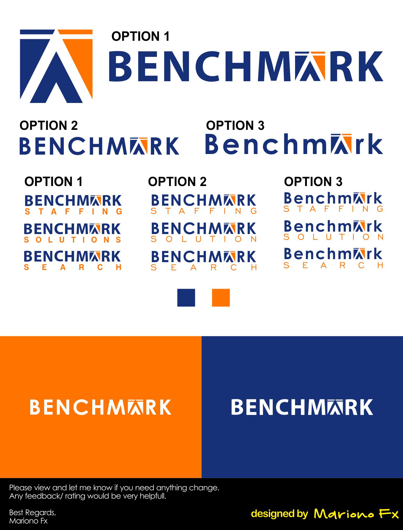 Logo Design by Mariono Fx for Benchmark Search | Design #25941139
