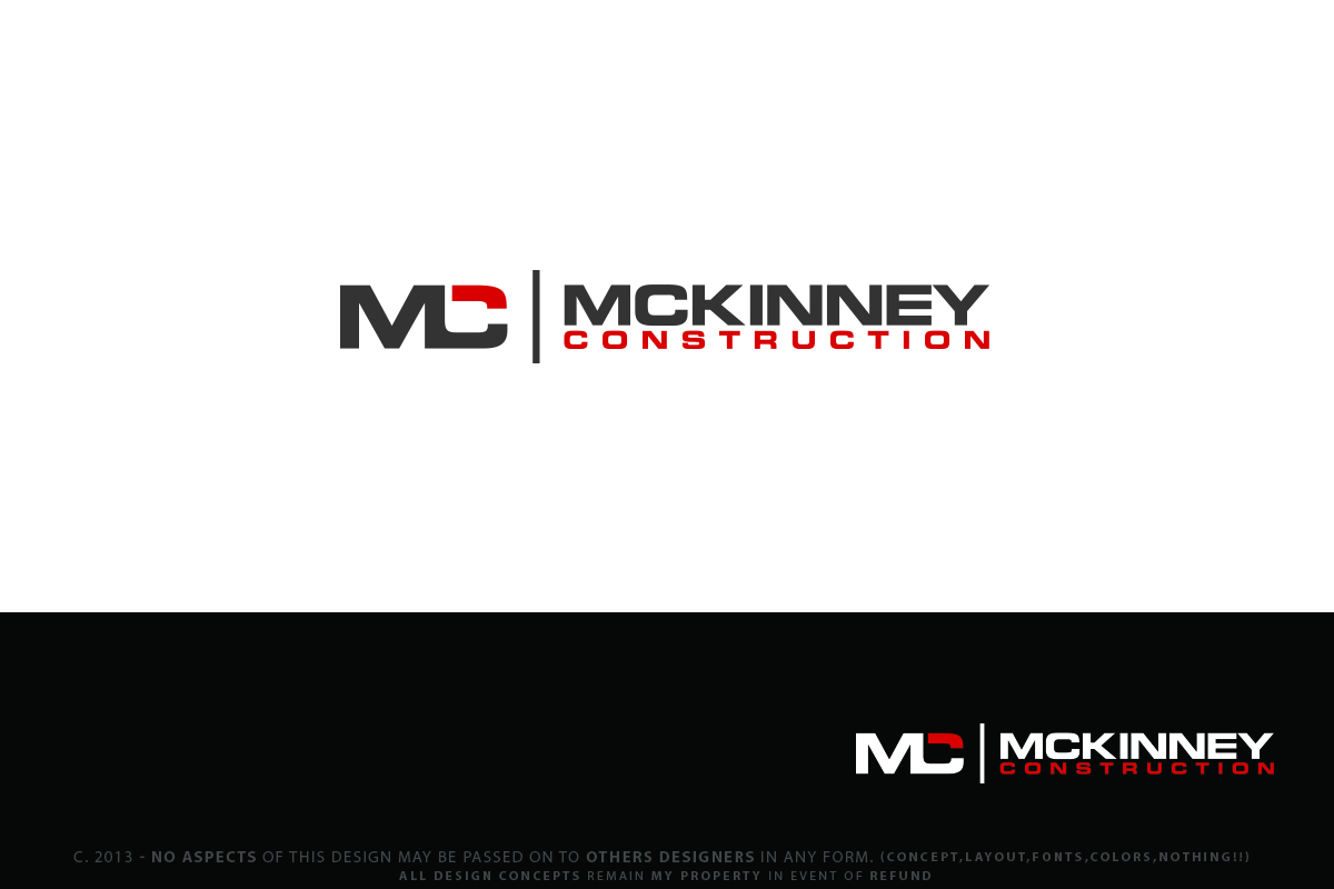 Elegant, Playful, Contractor Logo Design for McKinney Construction by