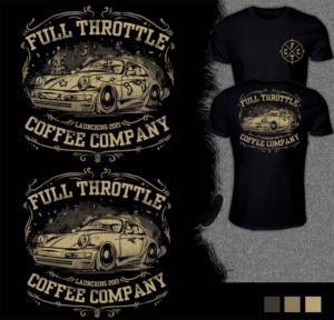 T-shirt Design by Falih A for Full Throttle Coffee Company  | Design: #25797972