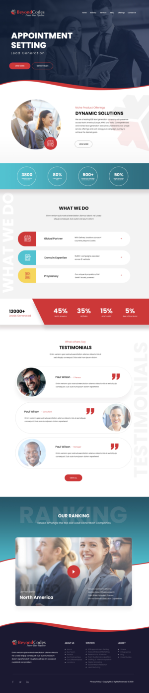 Website Redesign for an Appointment Setting and Lead Generation Company.  | Diseño Web por ag622988