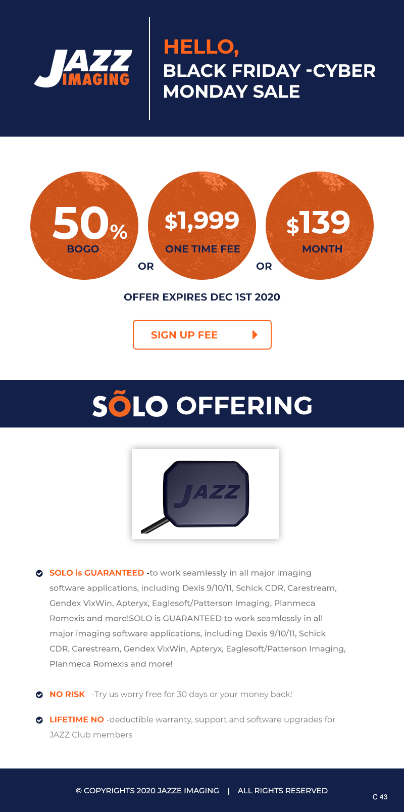 Email Marketing Design by pb for JAZZ Imaging | Design #25787604