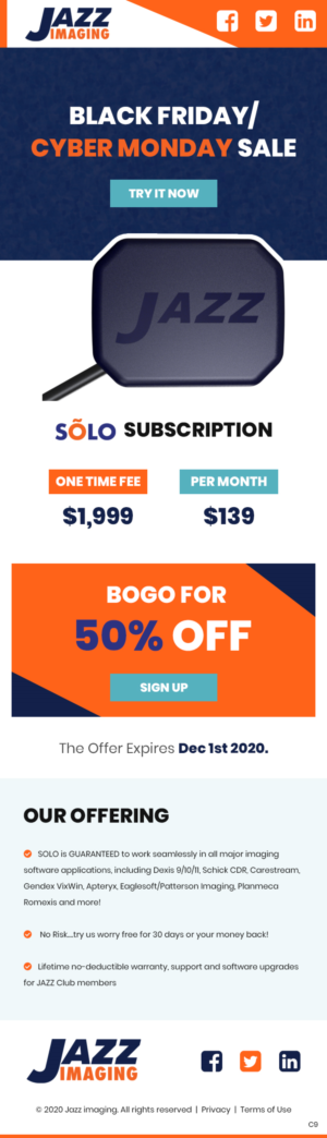 Email Marketing Design by pb for JAZZ Imaging | Design: #25787605