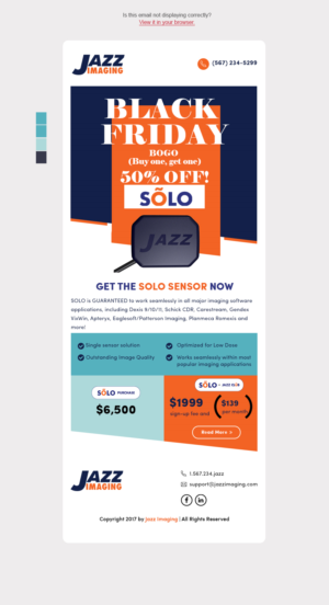 Email Marketing Design by Dabashes Adhikery for JAZZ Imaging | Design: #25792122