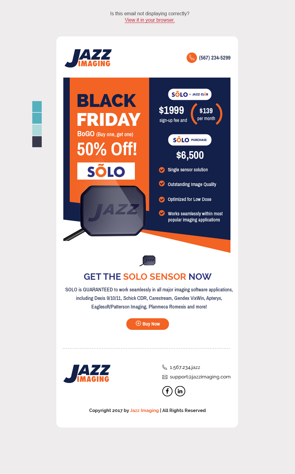 Diseño de Mercadeo por Correo Electrónico por Dabashes Adhikery para JAZZ Imaging | Diseño #25807358