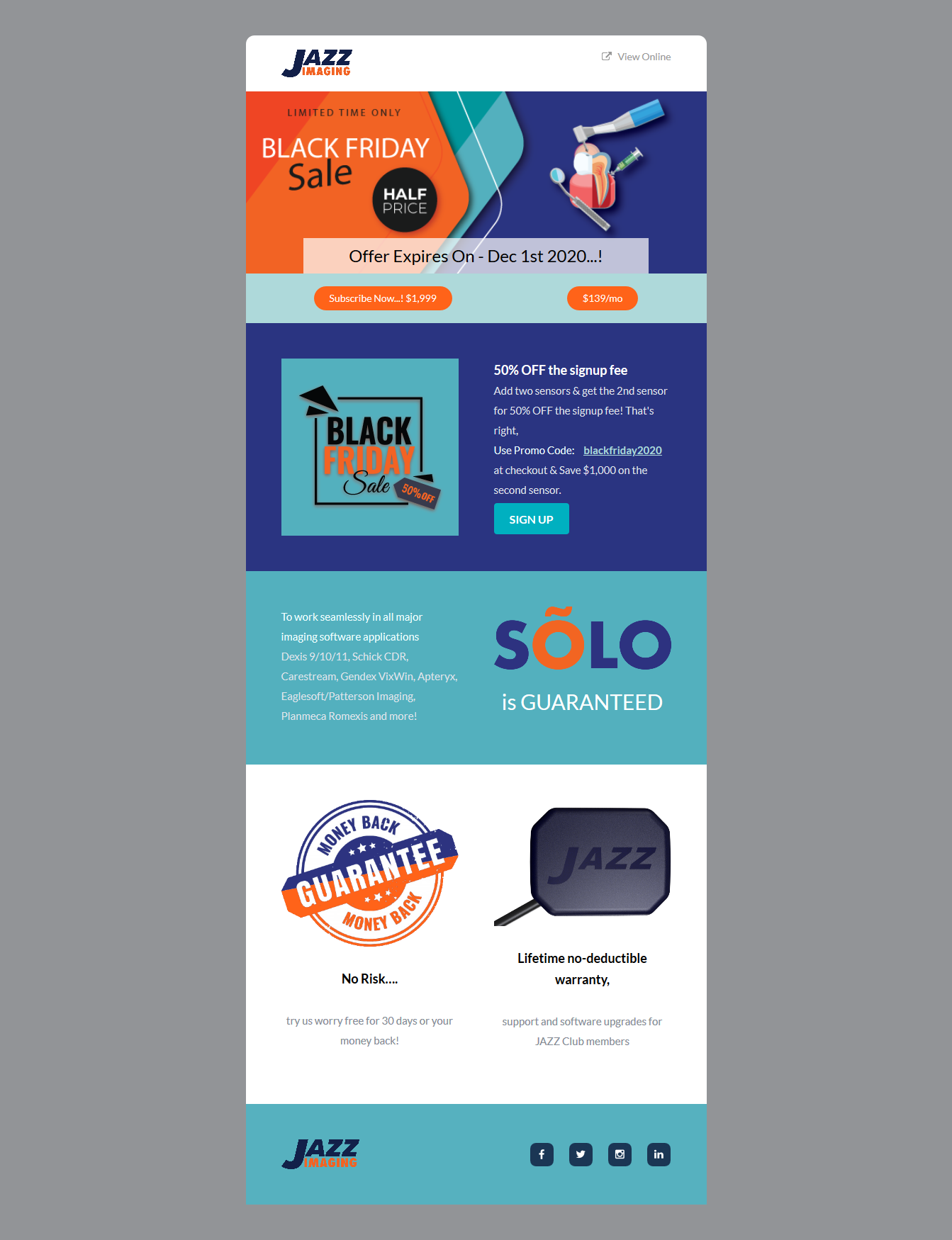 Email Marketing Design by Pixcel Designer for JAZZ Imaging | Design #25806719