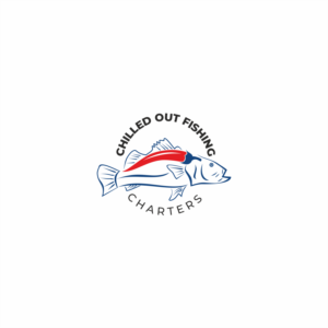 Chilled Out Fishing Charters - but this could be small lettering that lets the graphics speak for themselves | Logo Design by Creative™