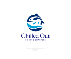 Chilled Out Fishing Charters - but this could be small lettering that lets the graphics speak for themselves | Logo Design by Ng V Duc