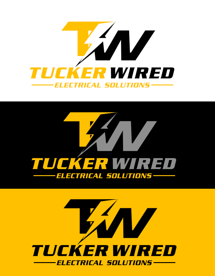 Logo Design by Borun for TUCKER WIRED ELECTRICAL SOLUTIONS  | Design #25794123